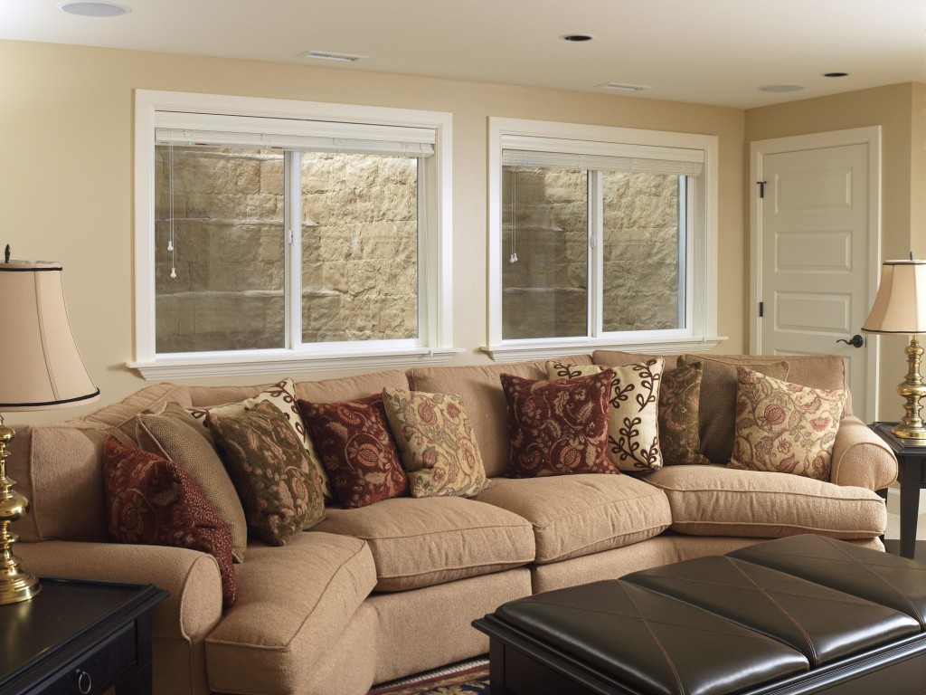 Basement egress window and window well